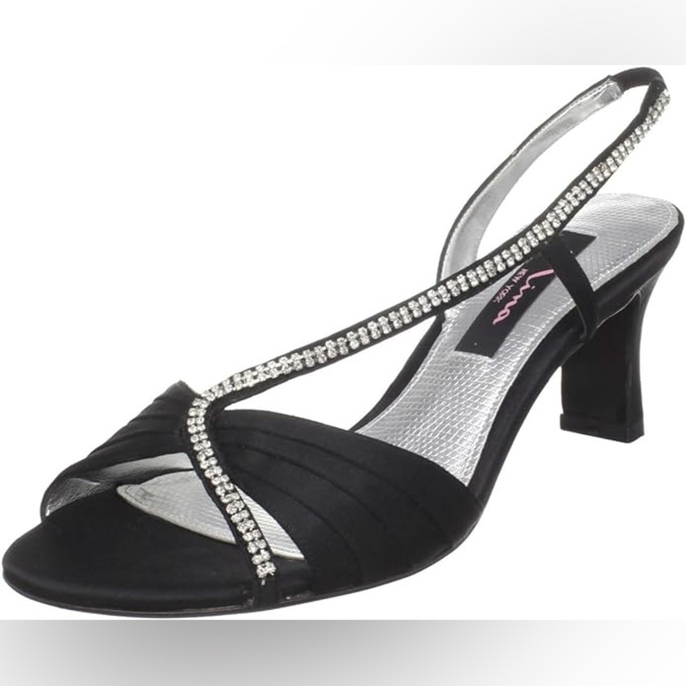 Nina Women's Galloy Slingback Black Sandal